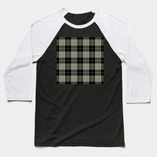 Olive Green and BlackTartan Plaid Pattern Baseball T-Shirt